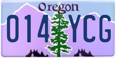 OR license plate 014YCG