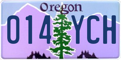 OR license plate 014YCH