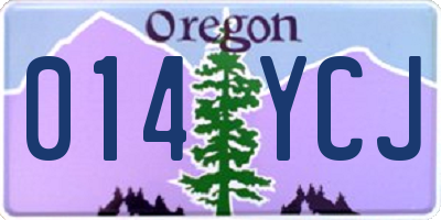 OR license plate 014YCJ