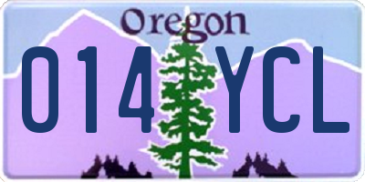 OR license plate 014YCL