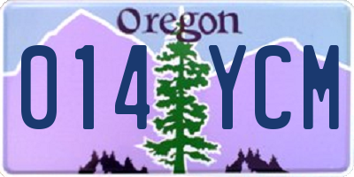 OR license plate 014YCM