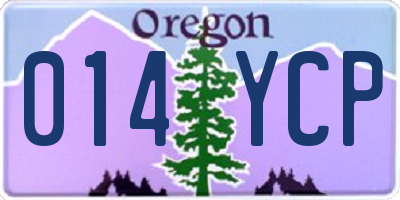 OR license plate 014YCP