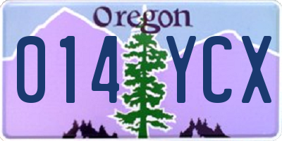 OR license plate 014YCX