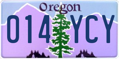 OR license plate 014YCY