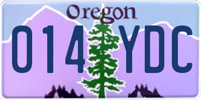 OR license plate 014YDC