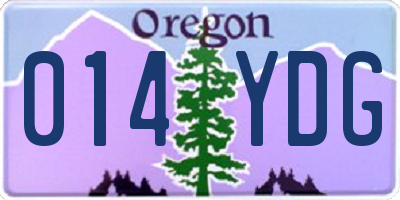 OR license plate 014YDG