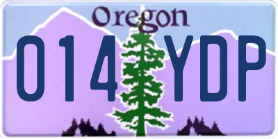 OR license plate 014YDP