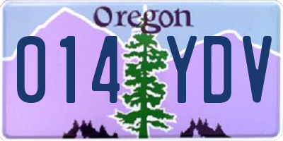 OR license plate 014YDV