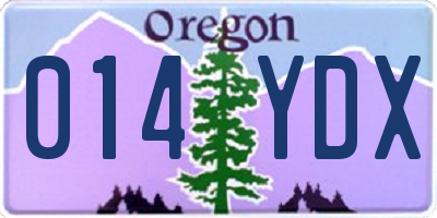 OR license plate 014YDX