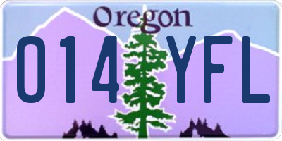 OR license plate 014YFL