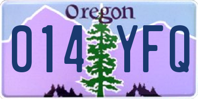 OR license plate 014YFQ