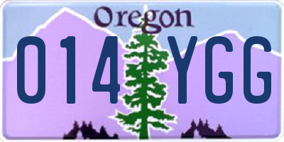 OR license plate 014YGG