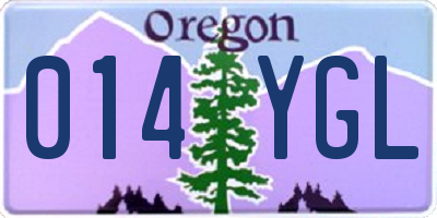 OR license plate 014YGL