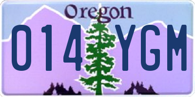 OR license plate 014YGM