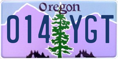 OR license plate 014YGT