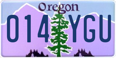 OR license plate 014YGU