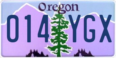 OR license plate 014YGX