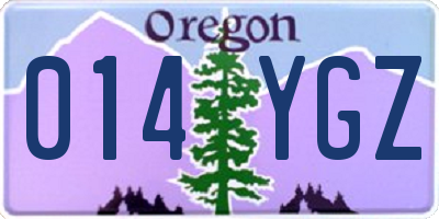 OR license plate 014YGZ