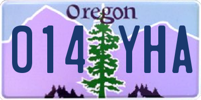 OR license plate 014YHA