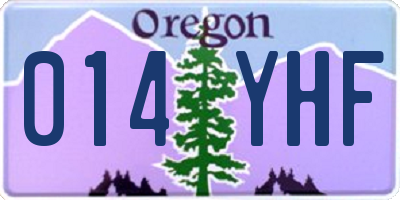 OR license plate 014YHF