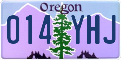 OR license plate 014YHJ