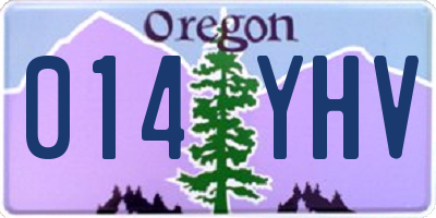 OR license plate 014YHV