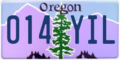 OR license plate 014YIL