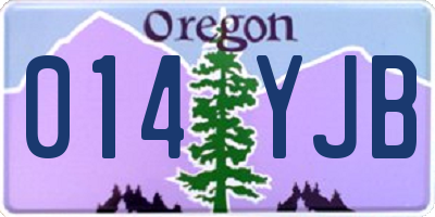 OR license plate 014YJB