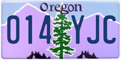 OR license plate 014YJC