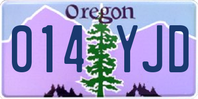 OR license plate 014YJD