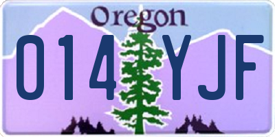 OR license plate 014YJF