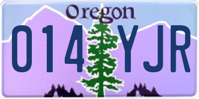 OR license plate 014YJR