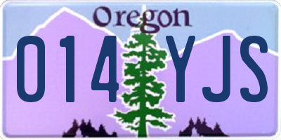 OR license plate 014YJS