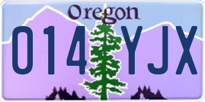 OR license plate 014YJX