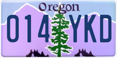 OR license plate 014YKD