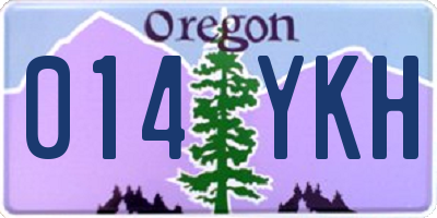 OR license plate 014YKH