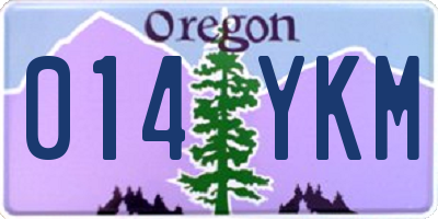 OR license plate 014YKM