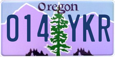 OR license plate 014YKR