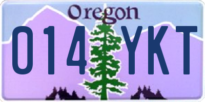 OR license plate 014YKT