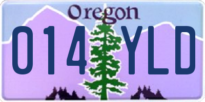OR license plate 014YLD