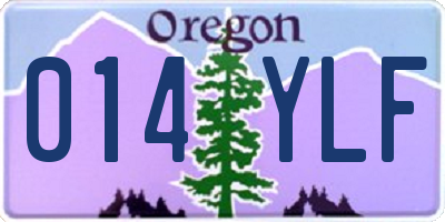 OR license plate 014YLF