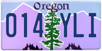 OR license plate 014YLI