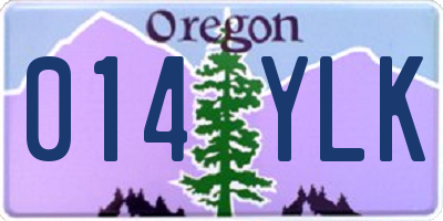 OR license plate 014YLK