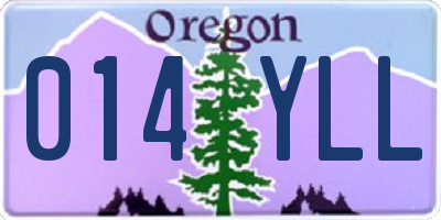 OR license plate 014YLL