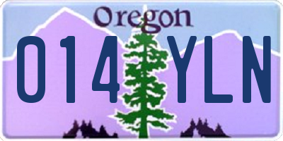 OR license plate 014YLN
