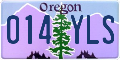 OR license plate 014YLS