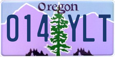 OR license plate 014YLT