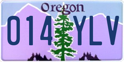 OR license plate 014YLV