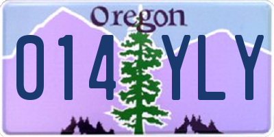 OR license plate 014YLY