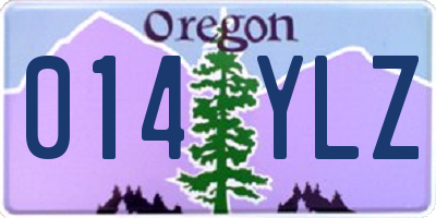 OR license plate 014YLZ